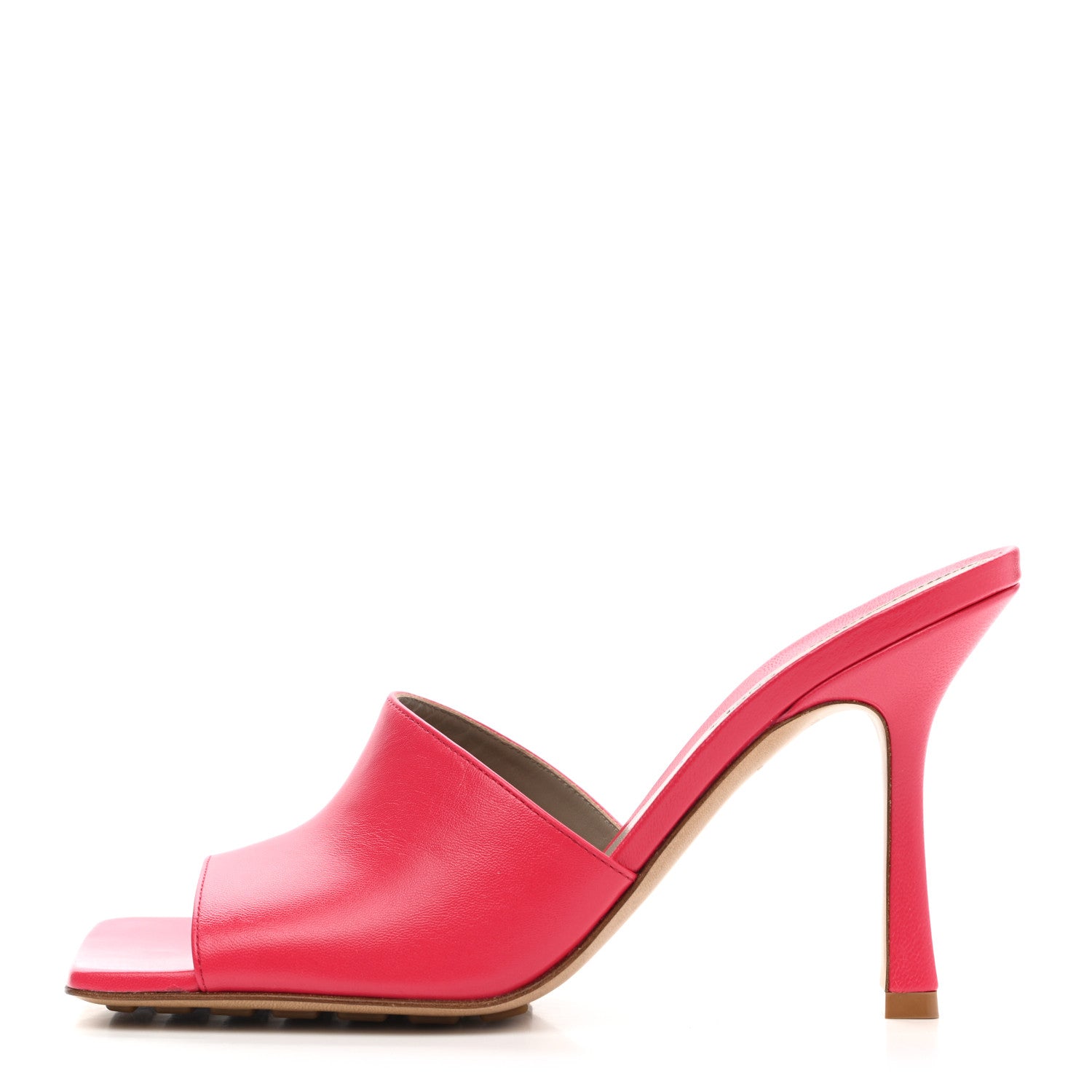 Bottega Veneta Lambskin Stretch Mule Sandals 38 Lollipop 1 of 8