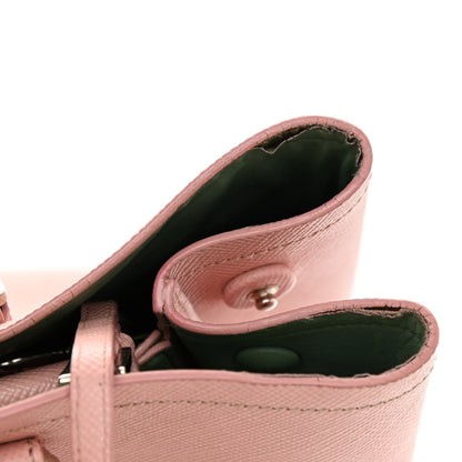 Prada Saffiano Cuir Medium Double Bag Orchidea Acquamarina 12 of 15