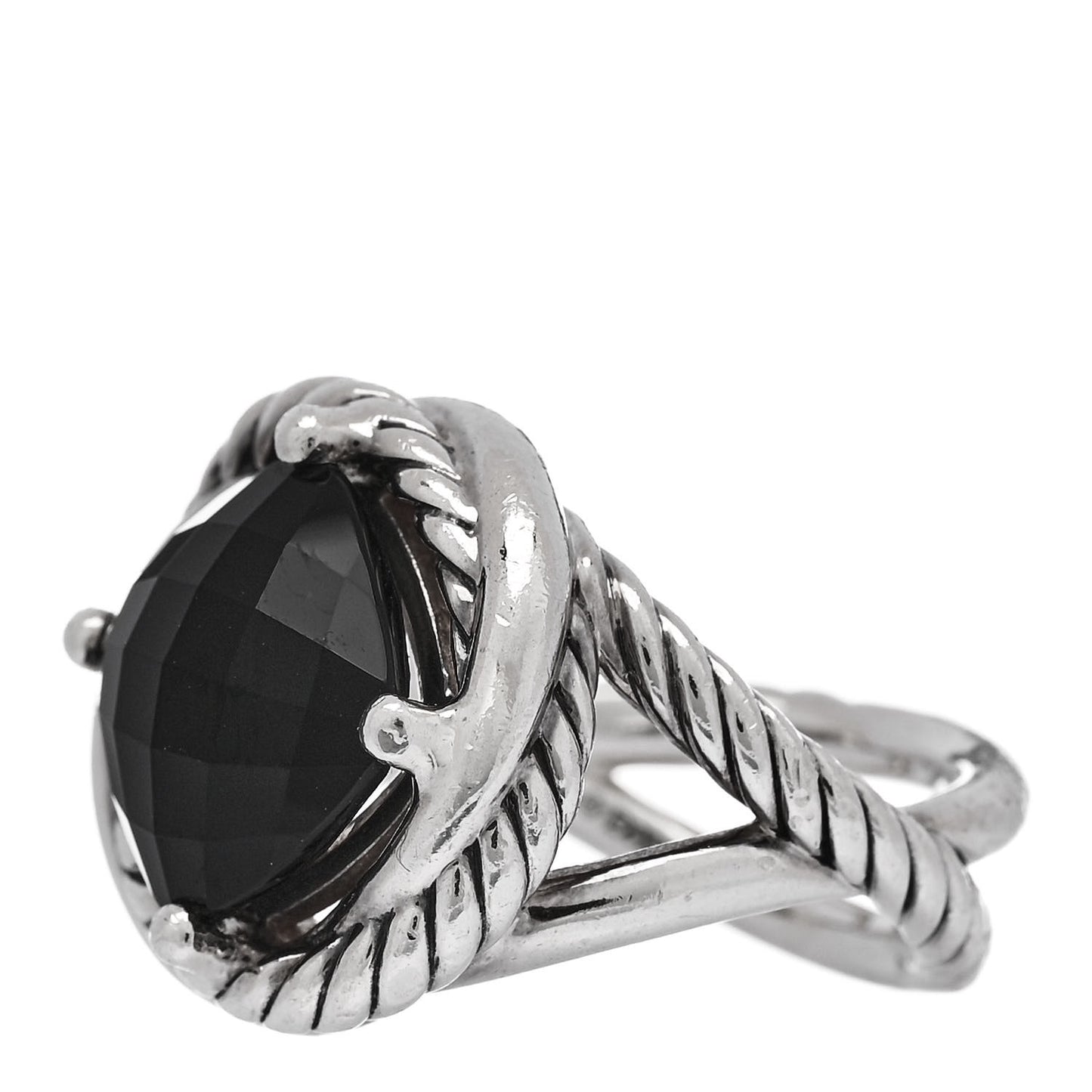 DAVID YURMAN Sterling Silver Black Onyx 11mm Infinity Ring