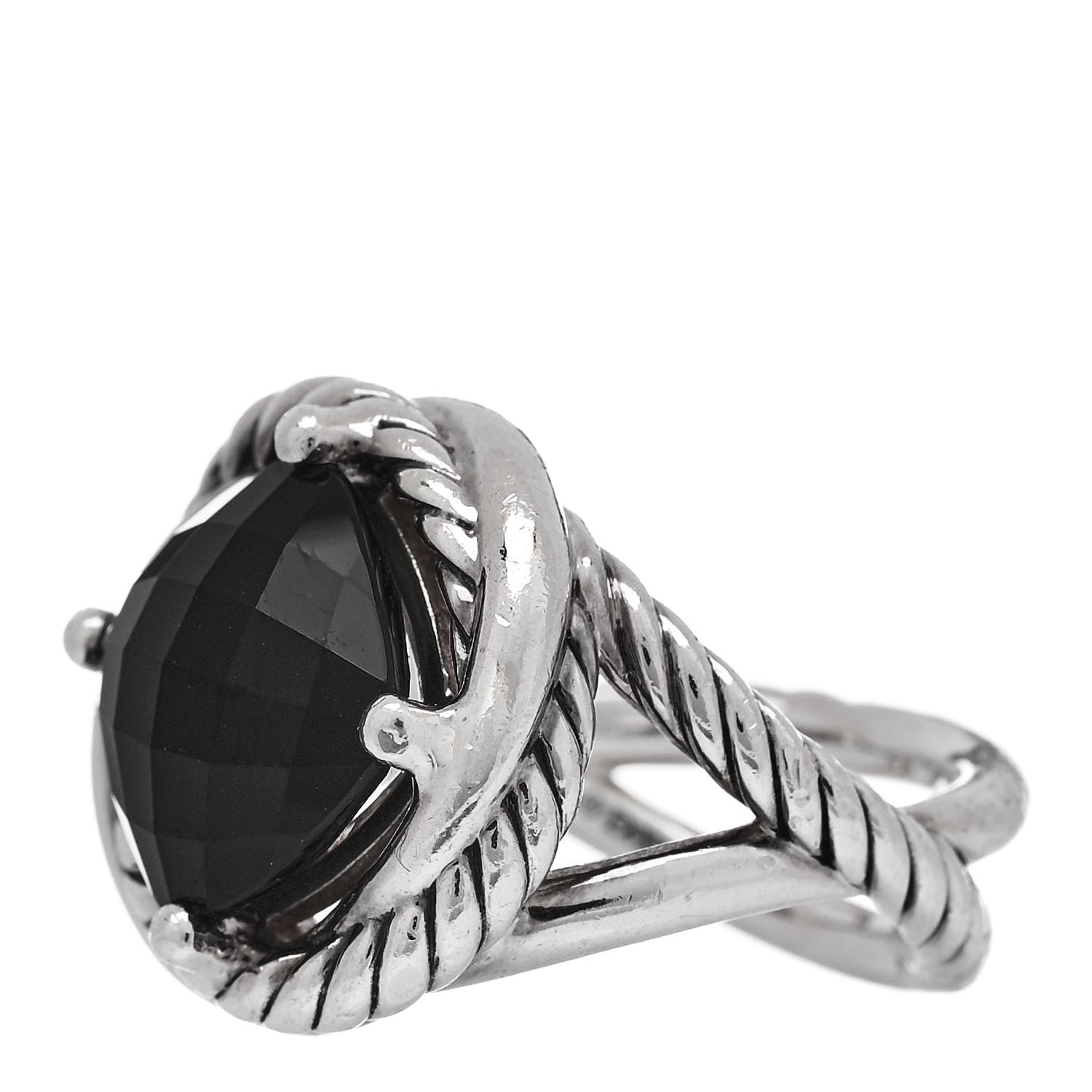 David Yurman DAVID YURMAN Sterling Silver Black Onyx 11mm Infinity Ring 3 of 5