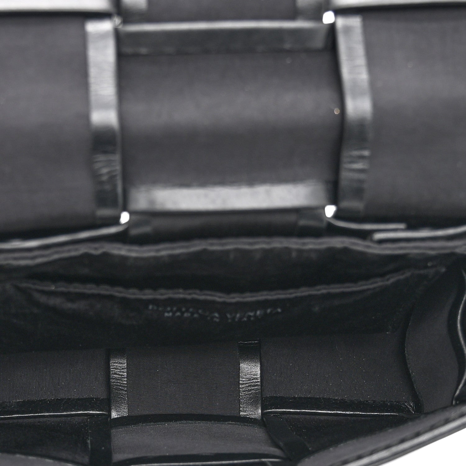 Bottega Veneta Crinkled Lambskin Maxi Intrecciato Extra Mini Cassette Crossbody Bag Black 5 of 9