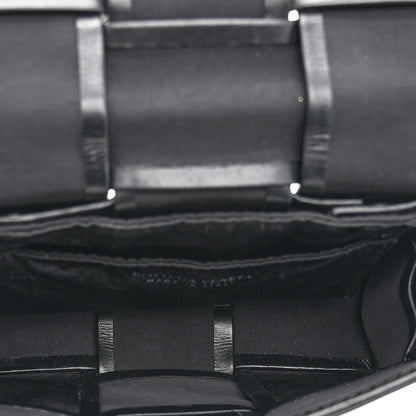 Bottega Veneta Crinkled Lambskin Maxi Intrecciato Extra Mini Cassette Crossbody Bag Black 5 of 9