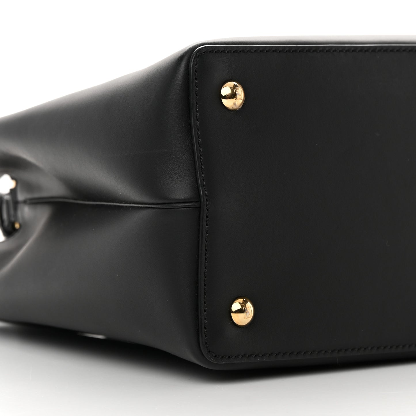 Vitello Century Metal Monster Eyes Petite 2Jours Tote Black
