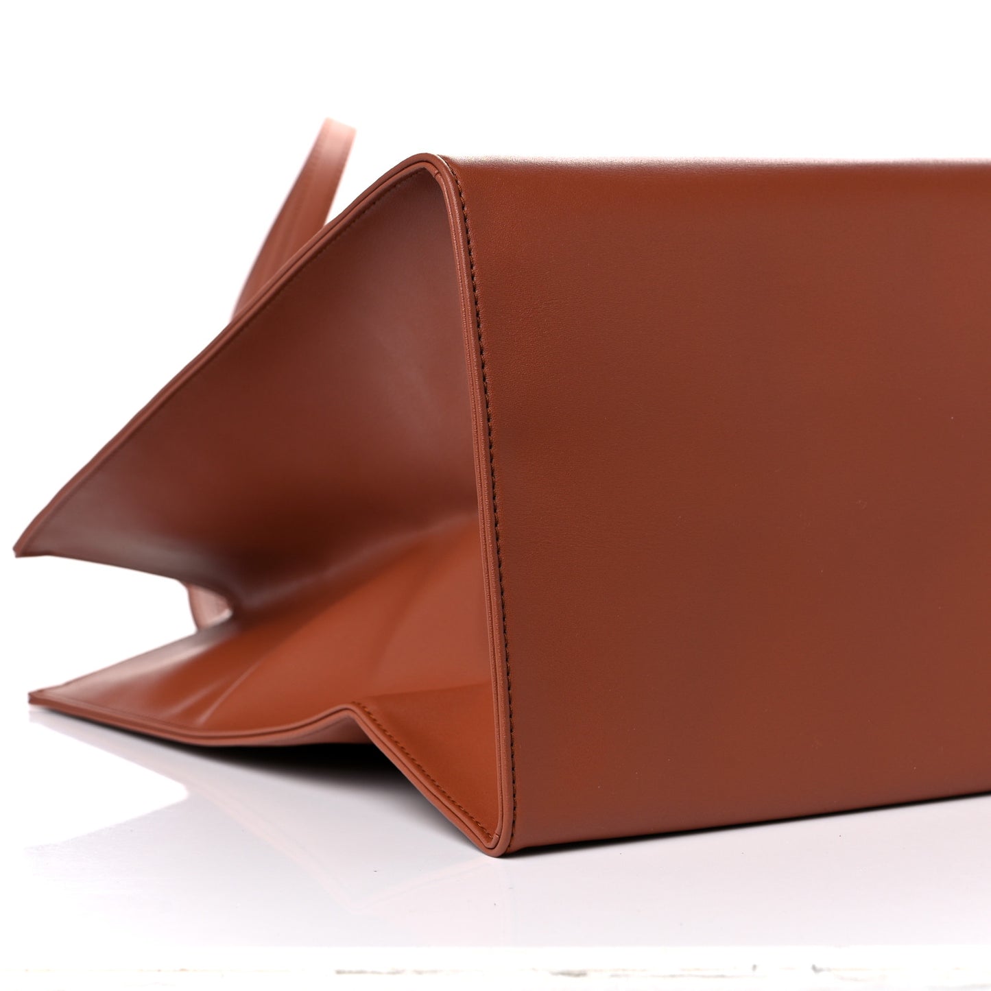 Vegan Leather Large Shopping Bag Tan