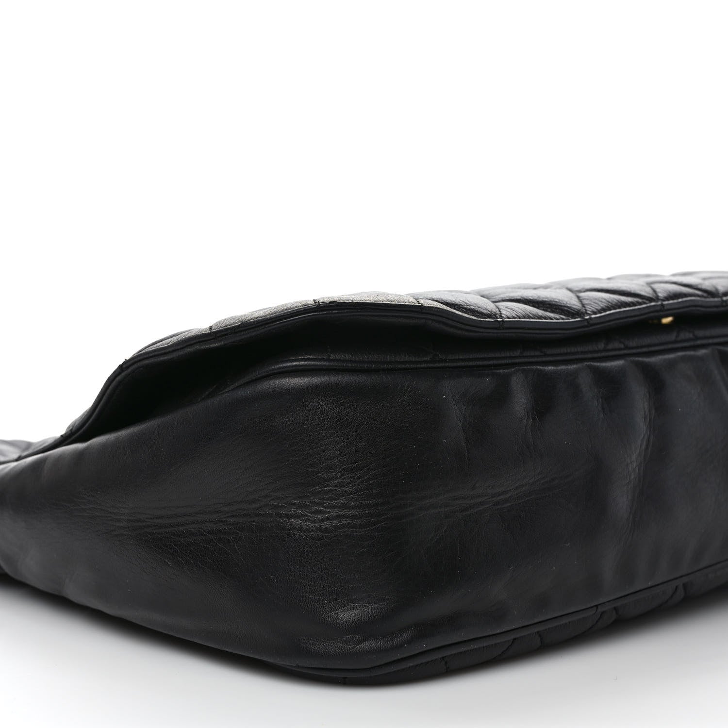 Chanel Aged Calfskin Quilted Messenger Bag Black 9 of 13