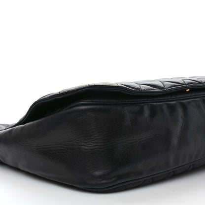 Chanel Aged Calfskin Quilted Messenger Bag Black 9 of 13