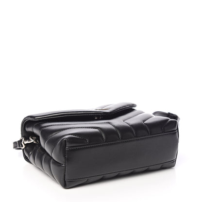 Saint Laurent Calfskin Y Quilted Monogram Toy Loulou Crossbody Bag Black 3 of 8
