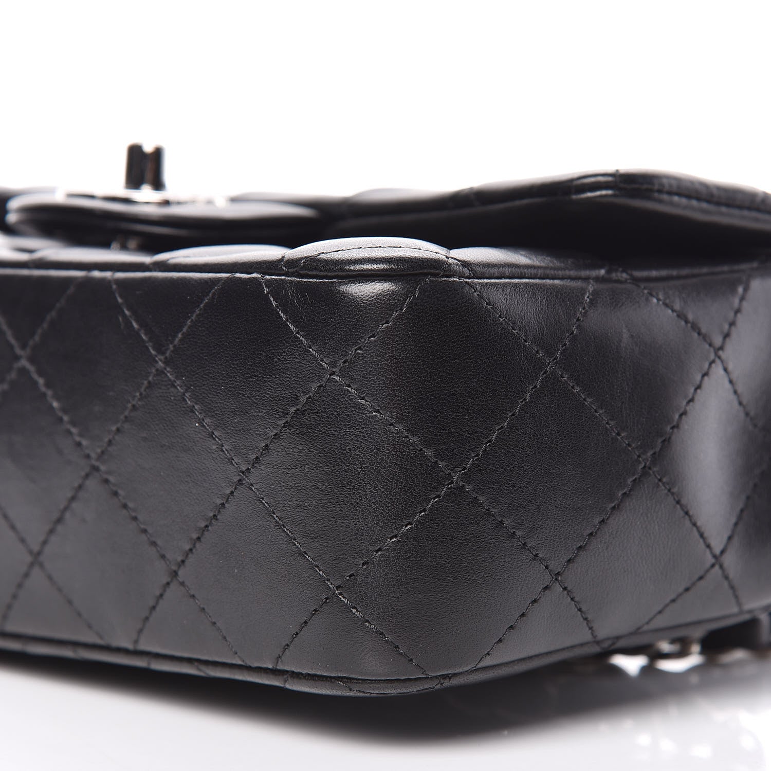 Chanel Lambskin Quilted Mini Rectangular Flap Black 12 of 13