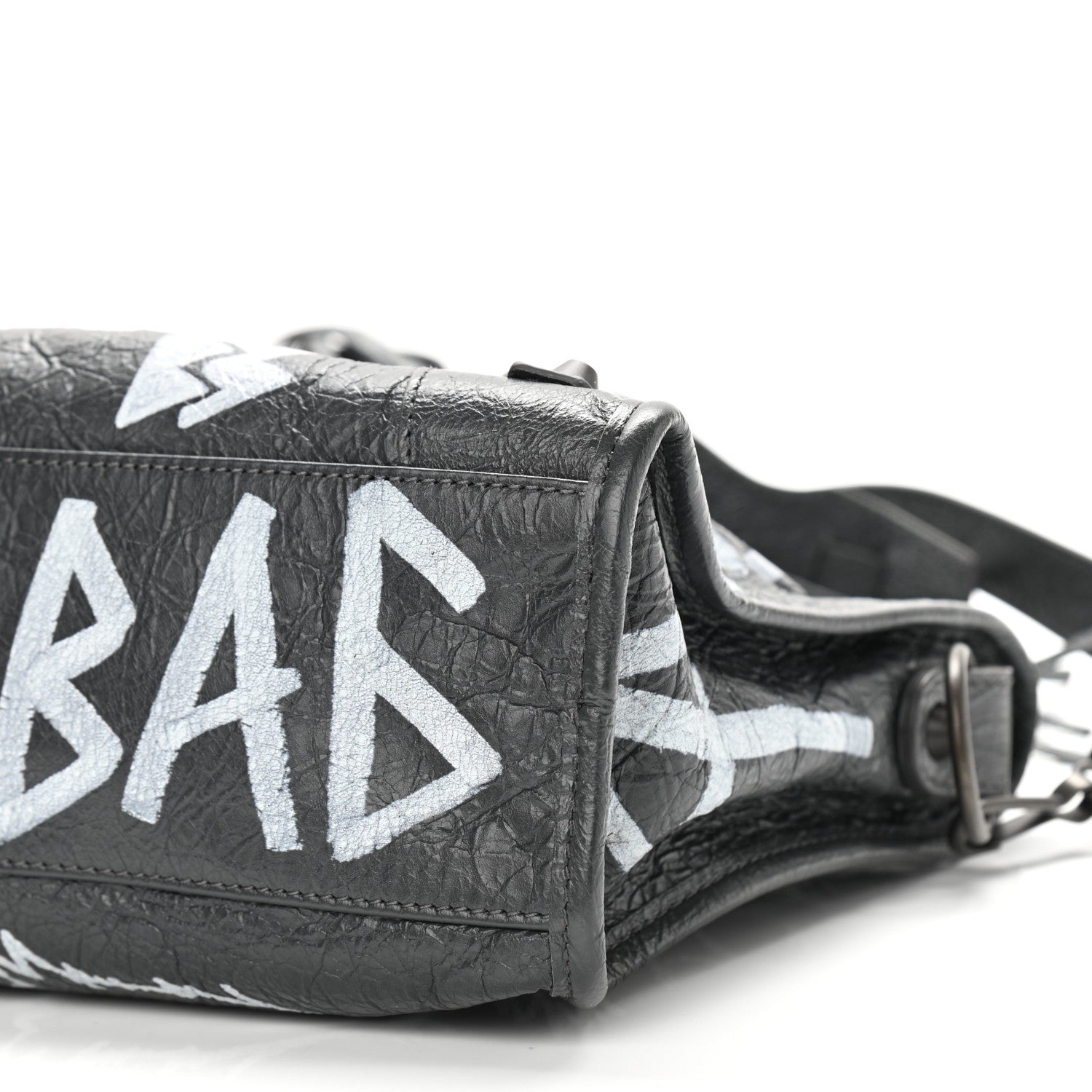 Balenciaga Agneau Arena Graffiti All Over Classic Hardware S City Gris Fossile White 9 of 9