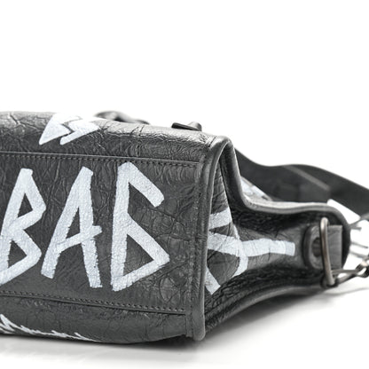 Balenciaga Agneau Arena Graffiti All Over Classic Hardware S City Gris Fossile White 9 of 9