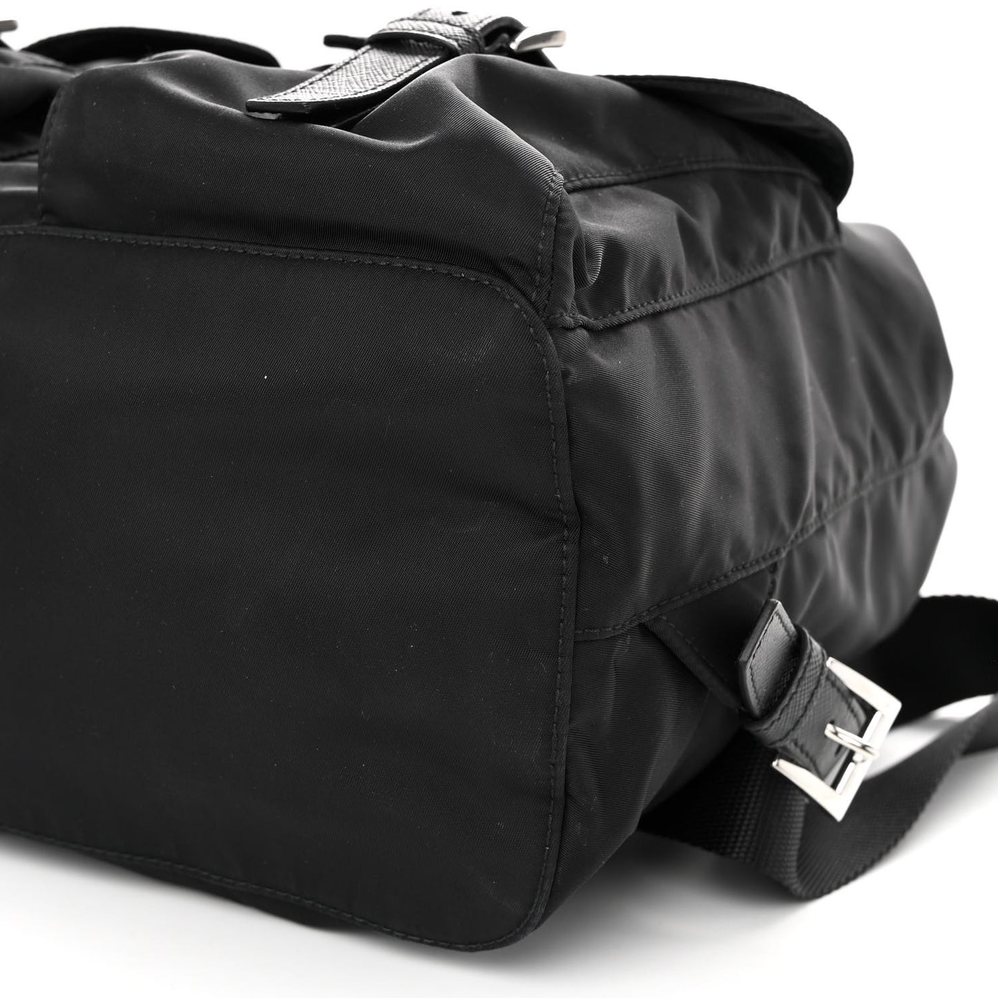 Re-Nylon Saffiano Medium Backpack Black