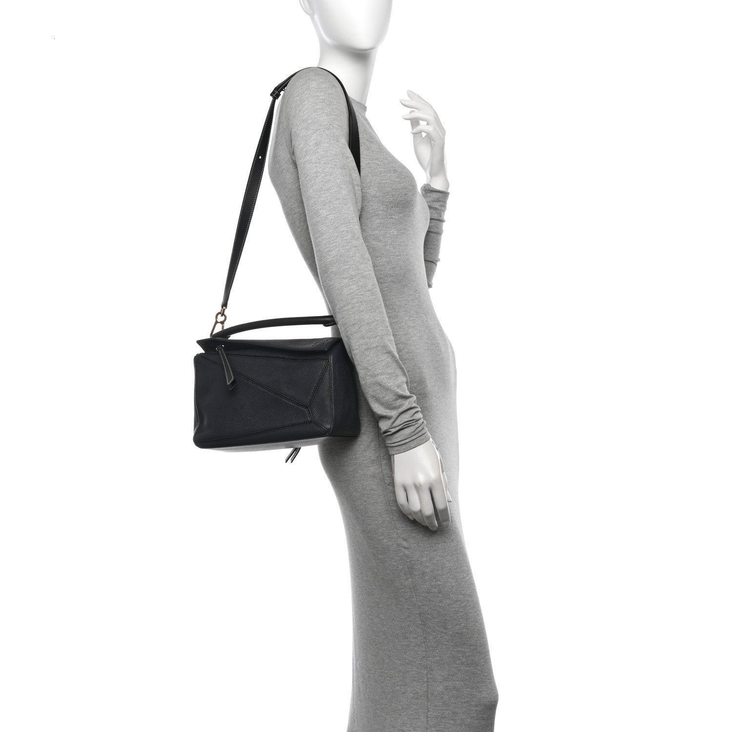 Loewe Calfskin Small Puzzle Bag Midnight Blue Black 2 of 9