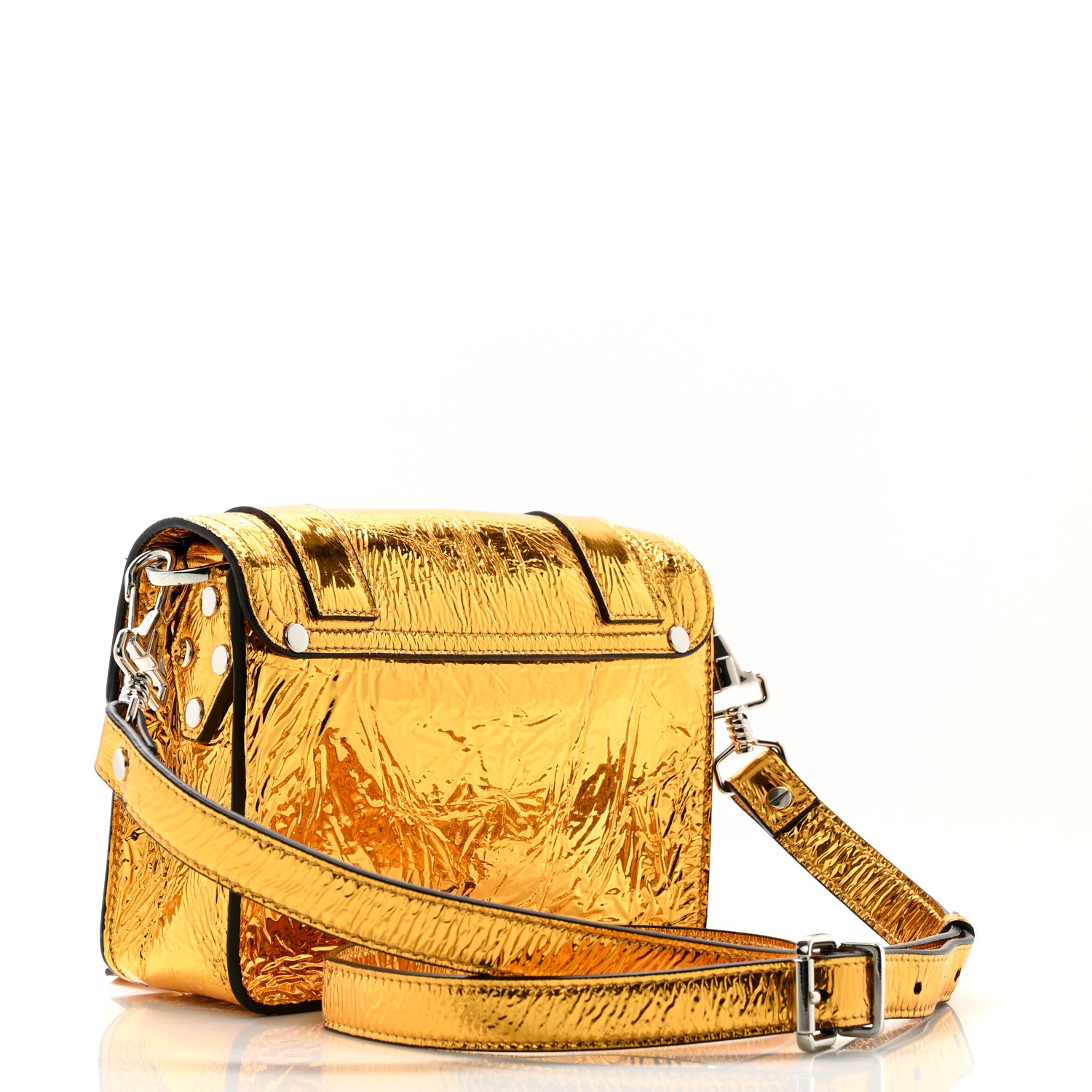 Proenza Schouler Metallic Paper Lambskin PS1 Mini Pouch Messenger