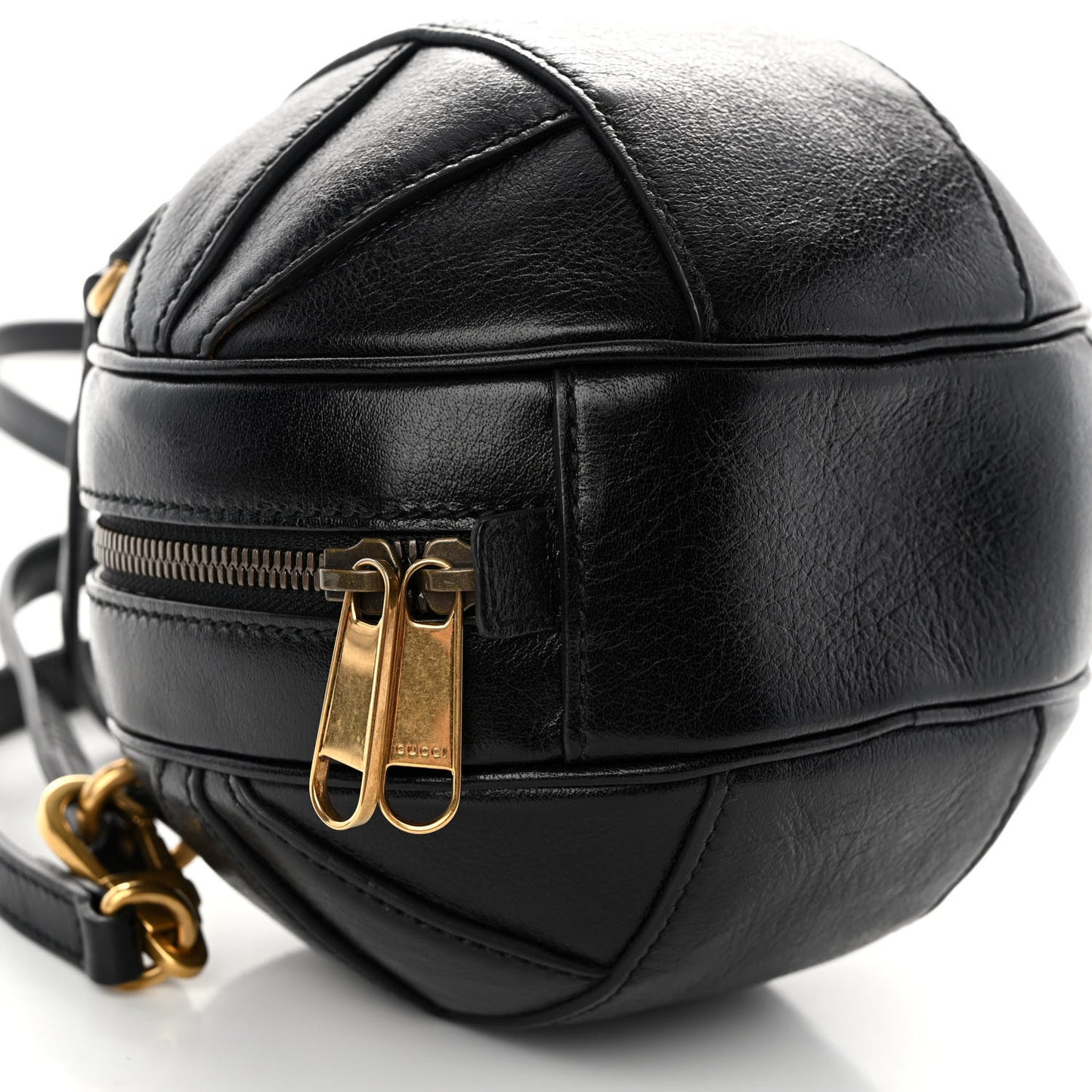 Piuma Lux Energy Mini Tifosa Basketball Shaped Shoulder Bag Black