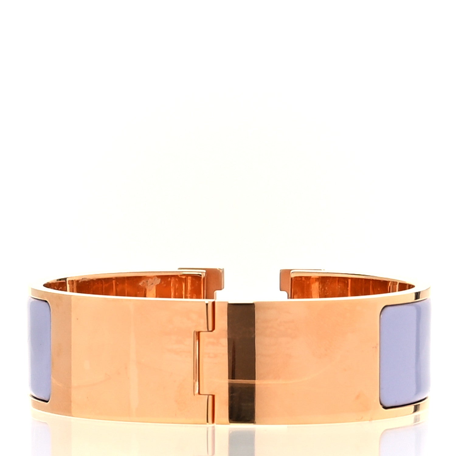 Hermes Enamel Wide Clic Clac H Bracelet PM Parme 3 of 6