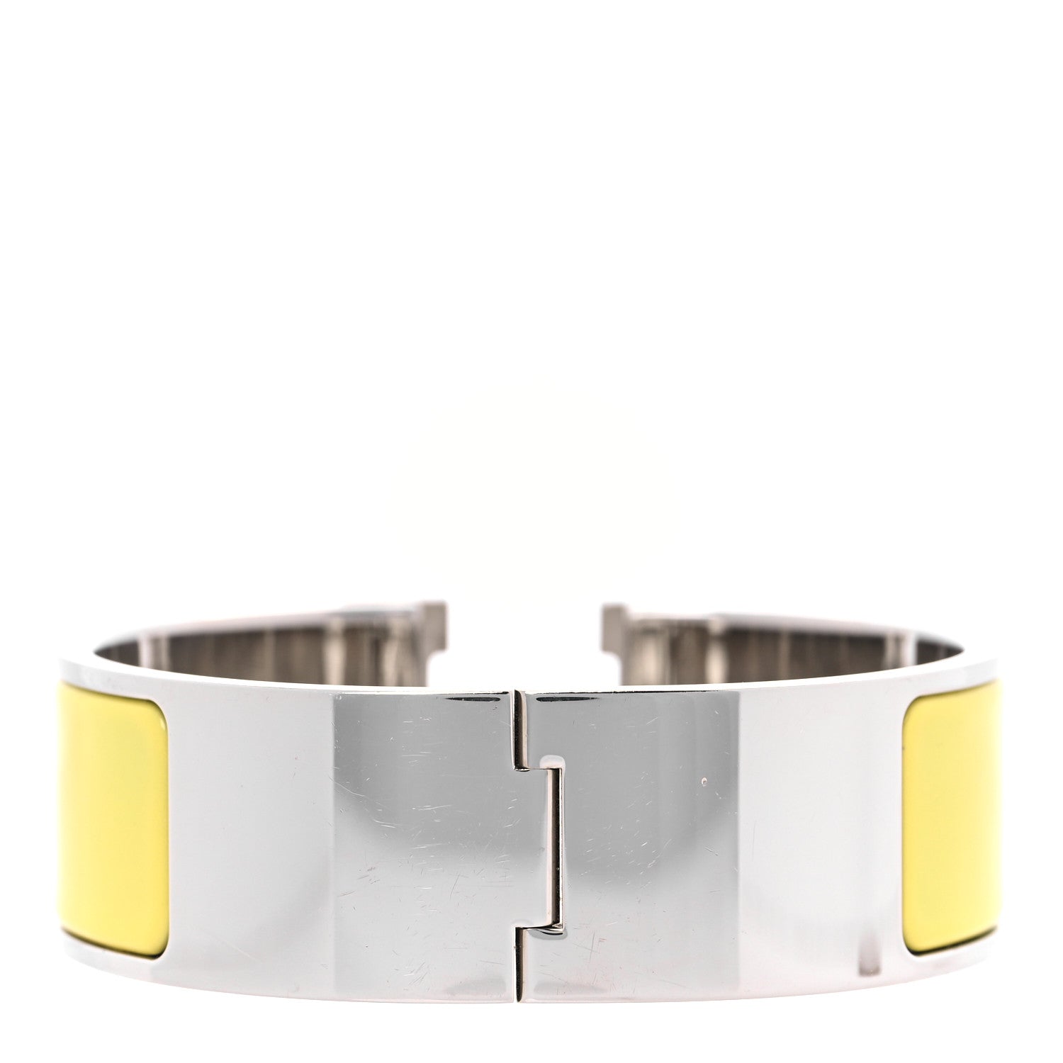 Hermes Enamel Wide Clic Clac H Bracelet PM Jaune Soleil 3 of 4