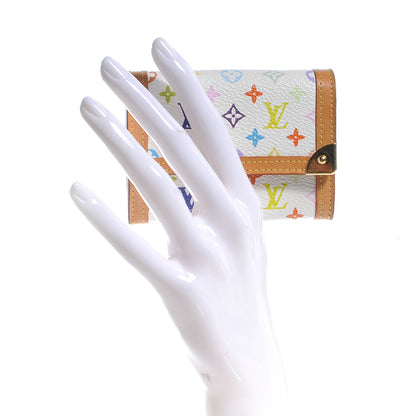 Louis Vuitton Monogram Multicolor Porte-Monnaie Plat Coin Purse White 2 of 7
