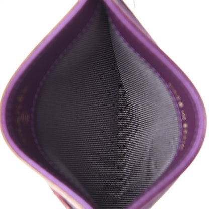 Chanel Iridescent Lambskin Quilted Card Holder Purple 5 of 8