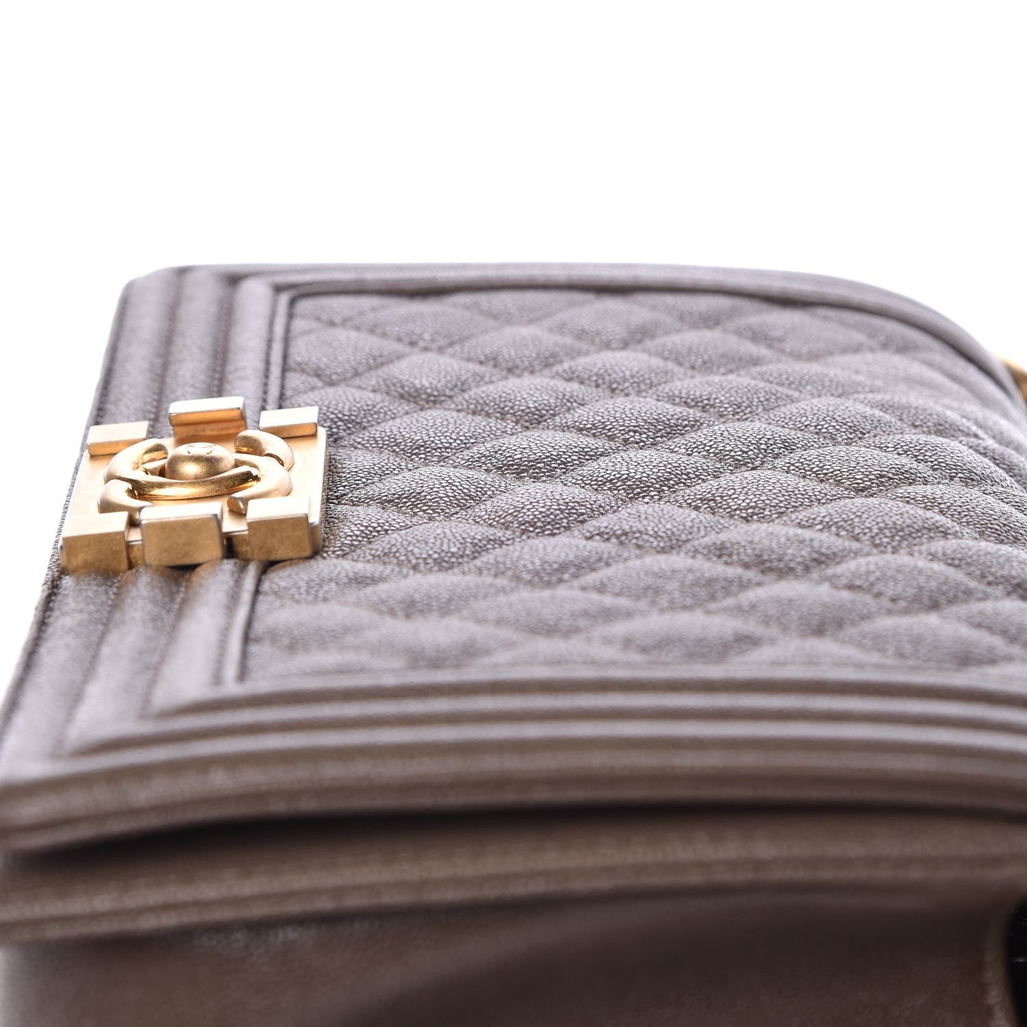 Chanel Caviar Quilted Medium Boy Flap Khaki 8 of 9