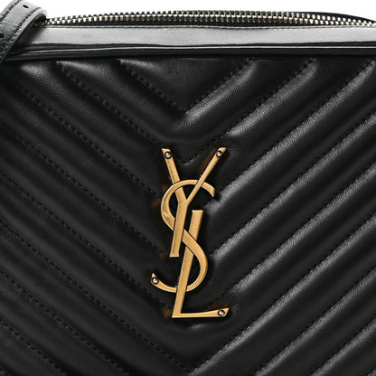 Saint Laurent Calfskin Matelasse Monogram Lou Camera Bag Black 8 of 10