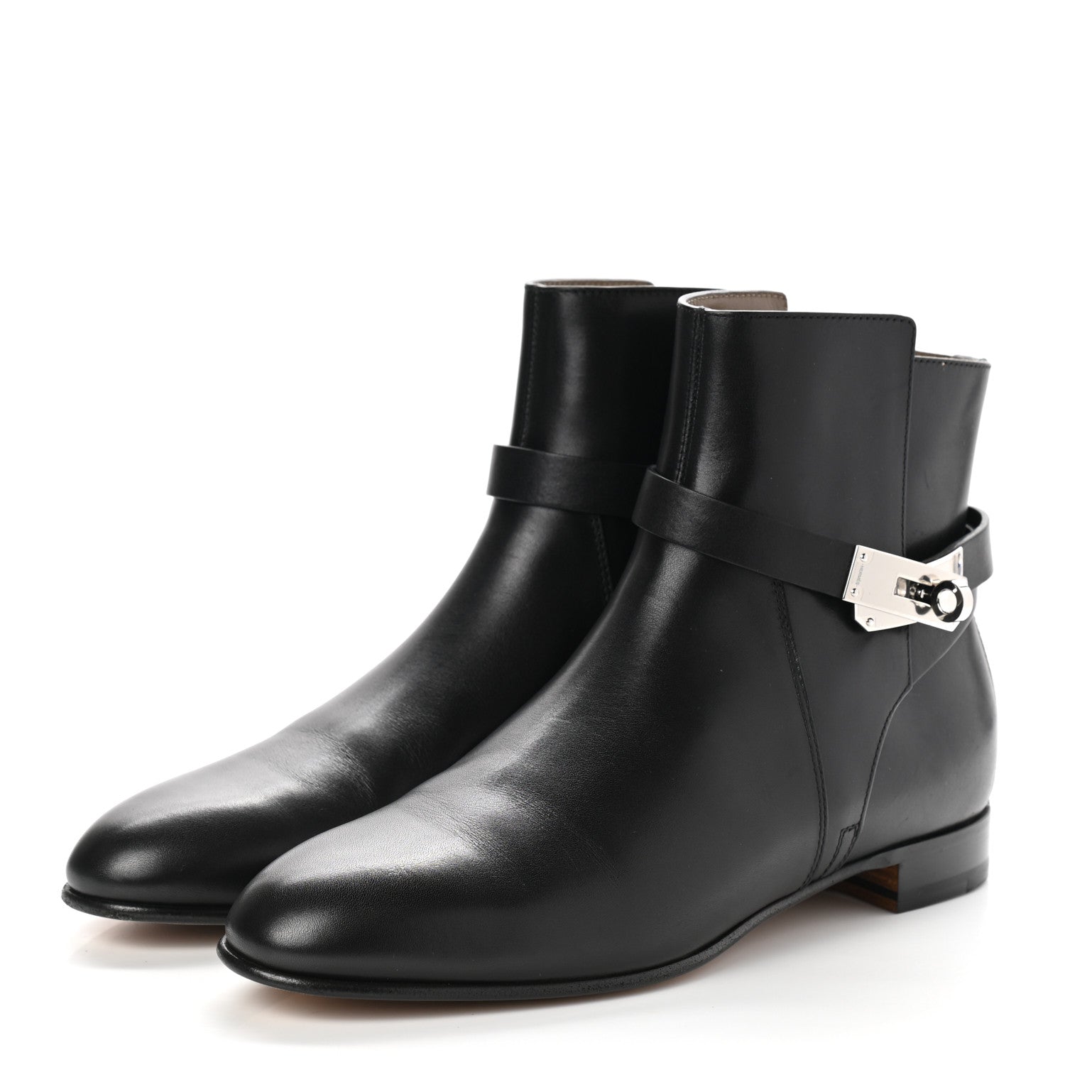 Hermes Calfskin Neo Low Boots 39 Black 3 of 10