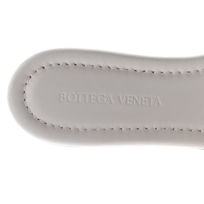 Bottega Veneta Nappa Intrecciato Squared Toe Flat Sandals 38 White 7 of 8