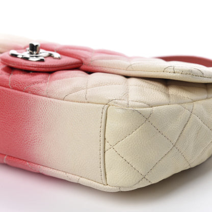 Chanel Caviar Quilted Ombre Medium Single Flap White Rose Pink 7 of 12