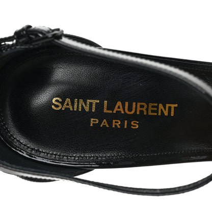 Saint Laurent Patent Calfskin Opyum 110 Sandals 40.5 Black 7 of 8