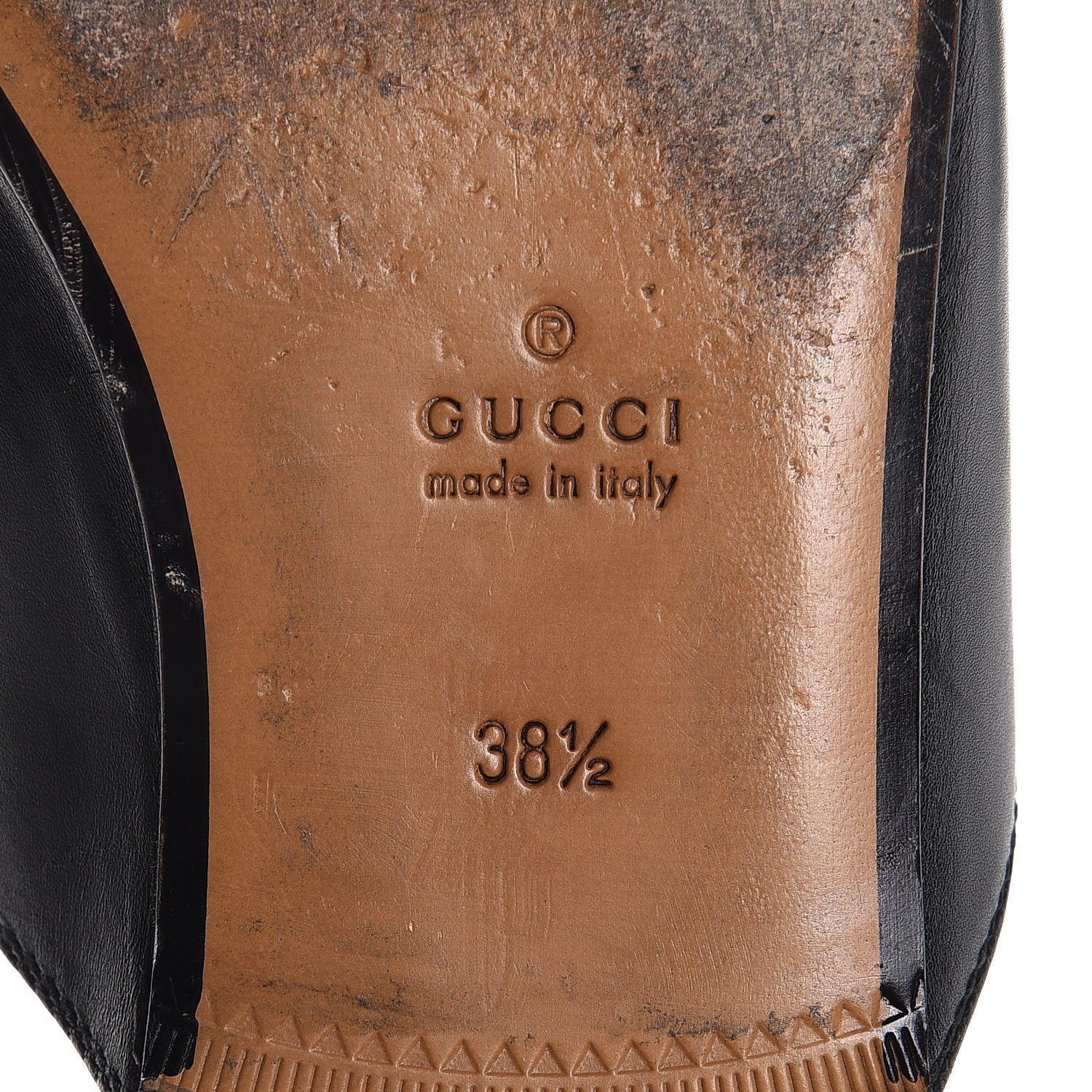 Gucci Calfskin Womens Princetown Slippers 38.5 Black 9 of 16