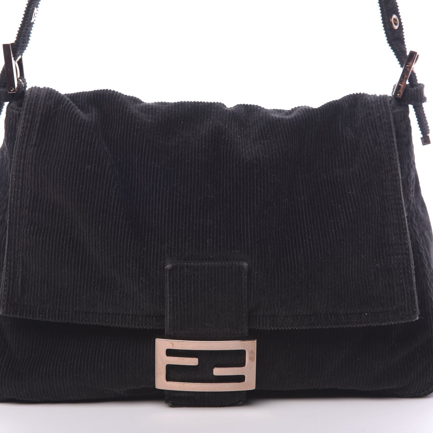 Fendi Corduroy Mama Baguette Black 9 of 12
