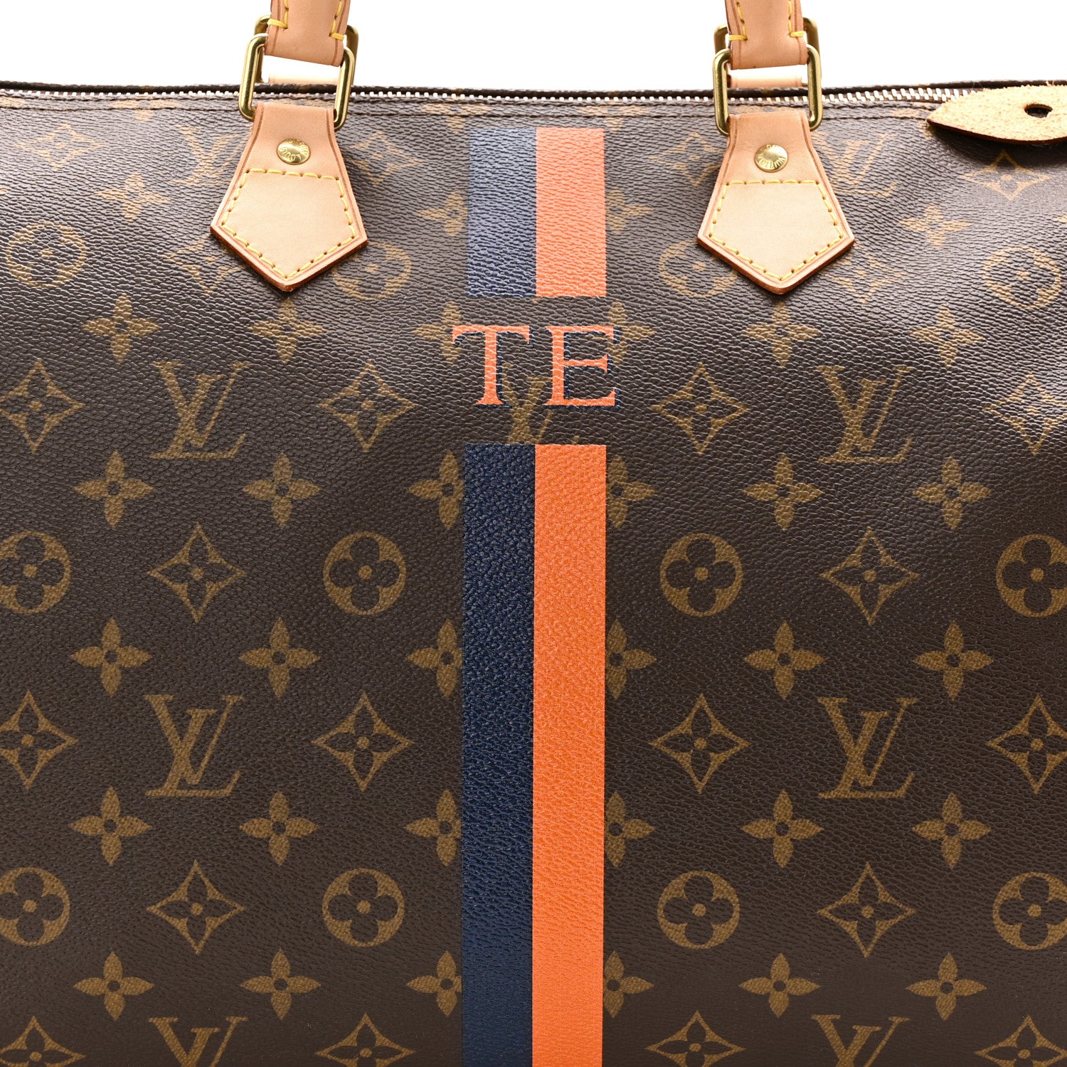 Louis Vuitton Monogram My LV Heritage Speedy 40 Orange Navy 14 of 19