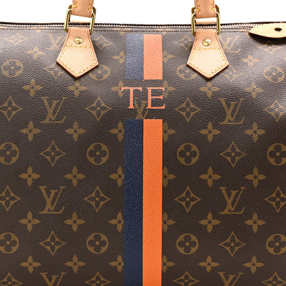 Louis Vuitton Monogram My LV Heritage Speedy 40 Orange Navy 14 of 19