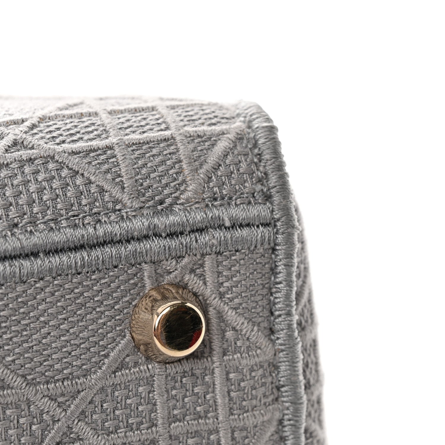 Christian Dior Canvas Embroidered Cannage Lady D-Lite Gray 13 of 16