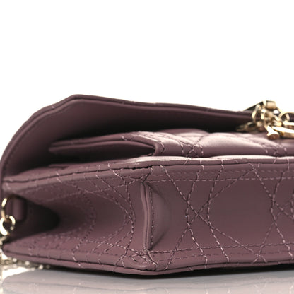 Christian Dior Lambskin Cannage Lady Dior Chain Pouch Purple 8 of 9