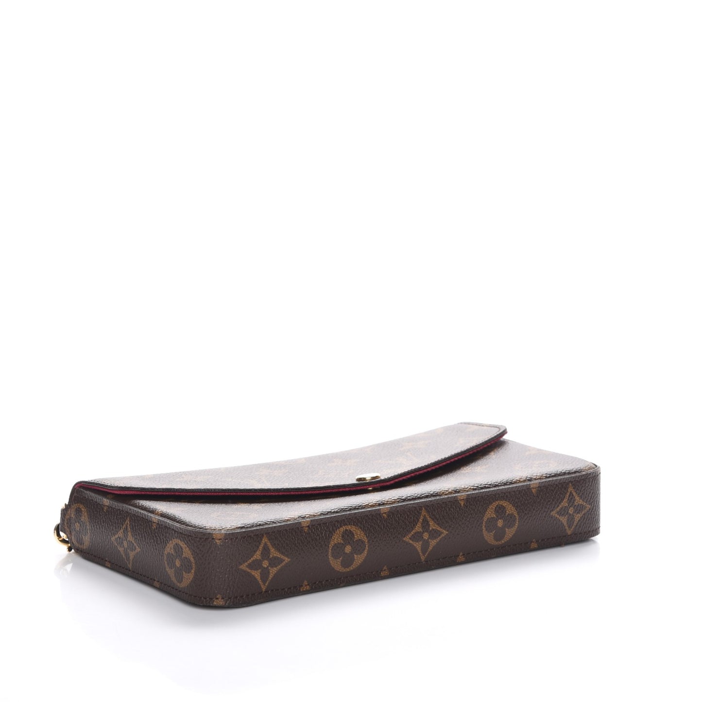 Monogram Pochette Felicie Chain Wallet Fuchsia