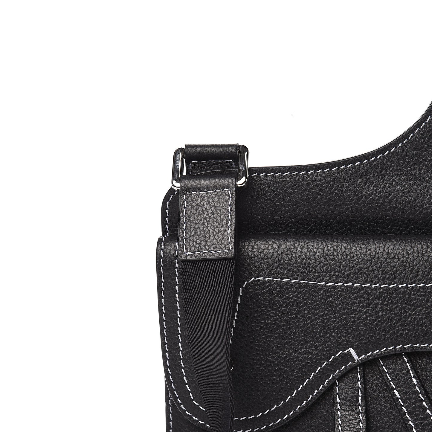 Calfskin Mens Messenger Bag Black