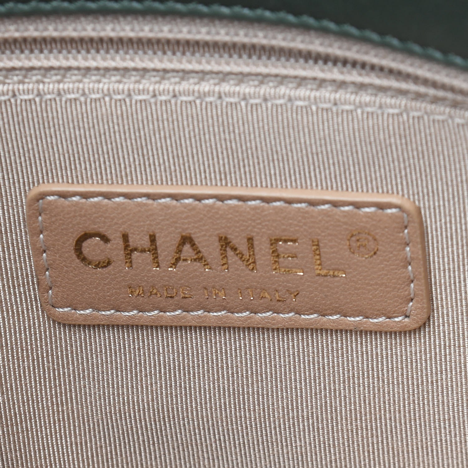 Chanel Calfskin Quilted Retro Chain Tote Green 5 of 10