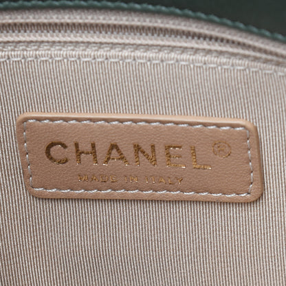 Chanel Calfskin Quilted Retro Chain Tote Green 5 of 10