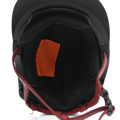 Hermes Polycarbonate Zermatt Calfskin Eole Equestrian Riding Helmet Black Rouge H 7 of 9