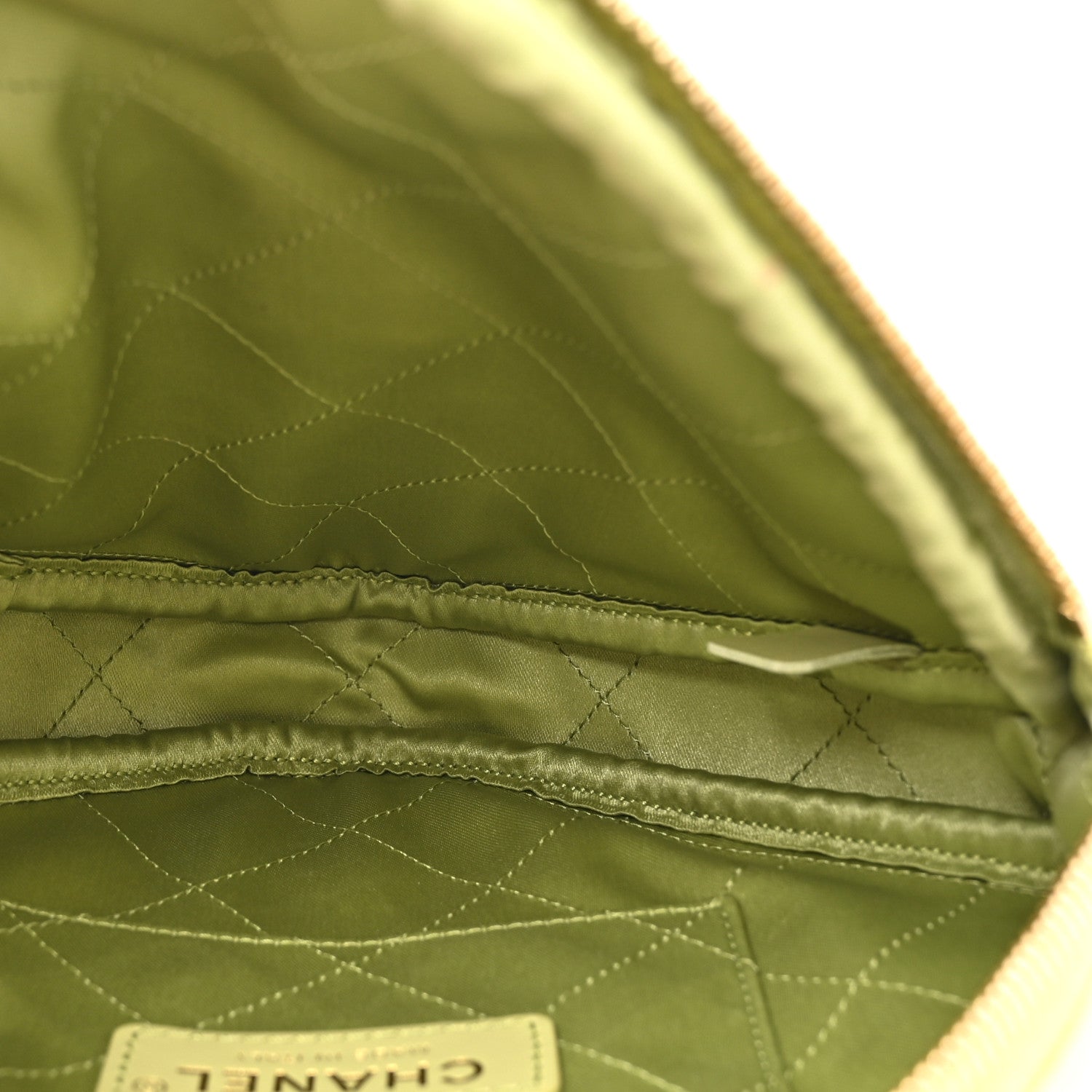 Chanel Lambskin Quilted Diamond Clutch With Chain Light Green 5 of 11