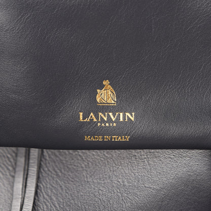Lanvin Smooth Calfskin Small Fringe Shopper Tote Navy 7 of 12