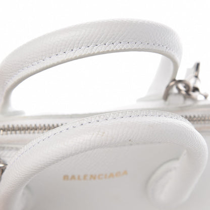 Balenciaga Grained Calfskin XXS Ville Top Handle Bag White Black 8 of 12