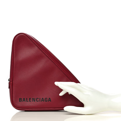 Balenciaga Shiny Day Calfskin M Triangle Pouch Rouge Grenat 2 of 13