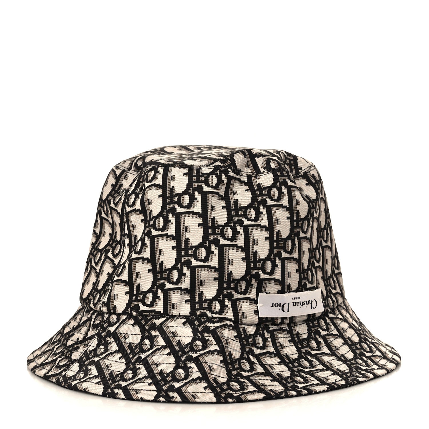 Christian Dior Oblique Reversible Teddy-D Brim Bucket Hat 58 Black 1 of 10