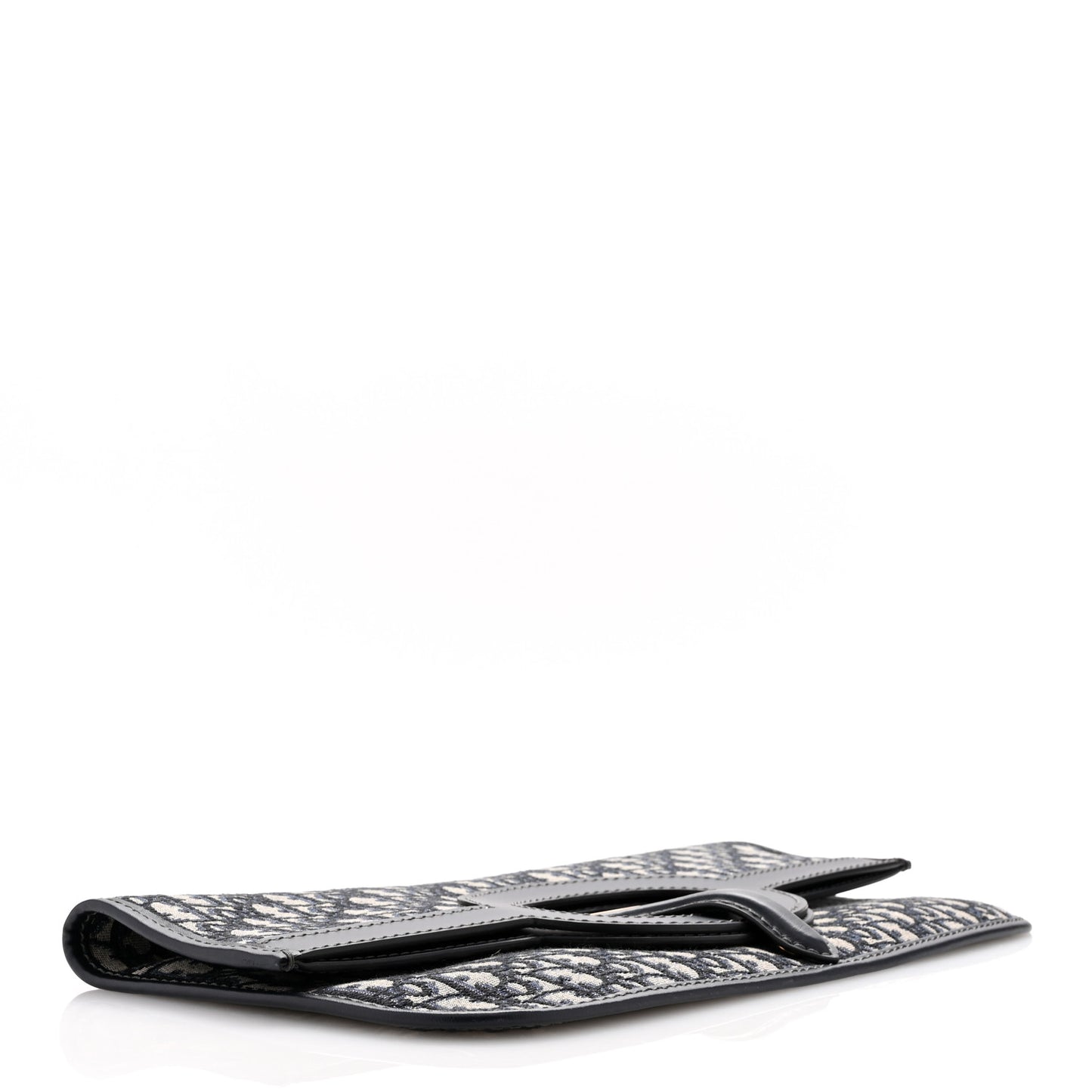 Oblique Fold Over Clutch Blue