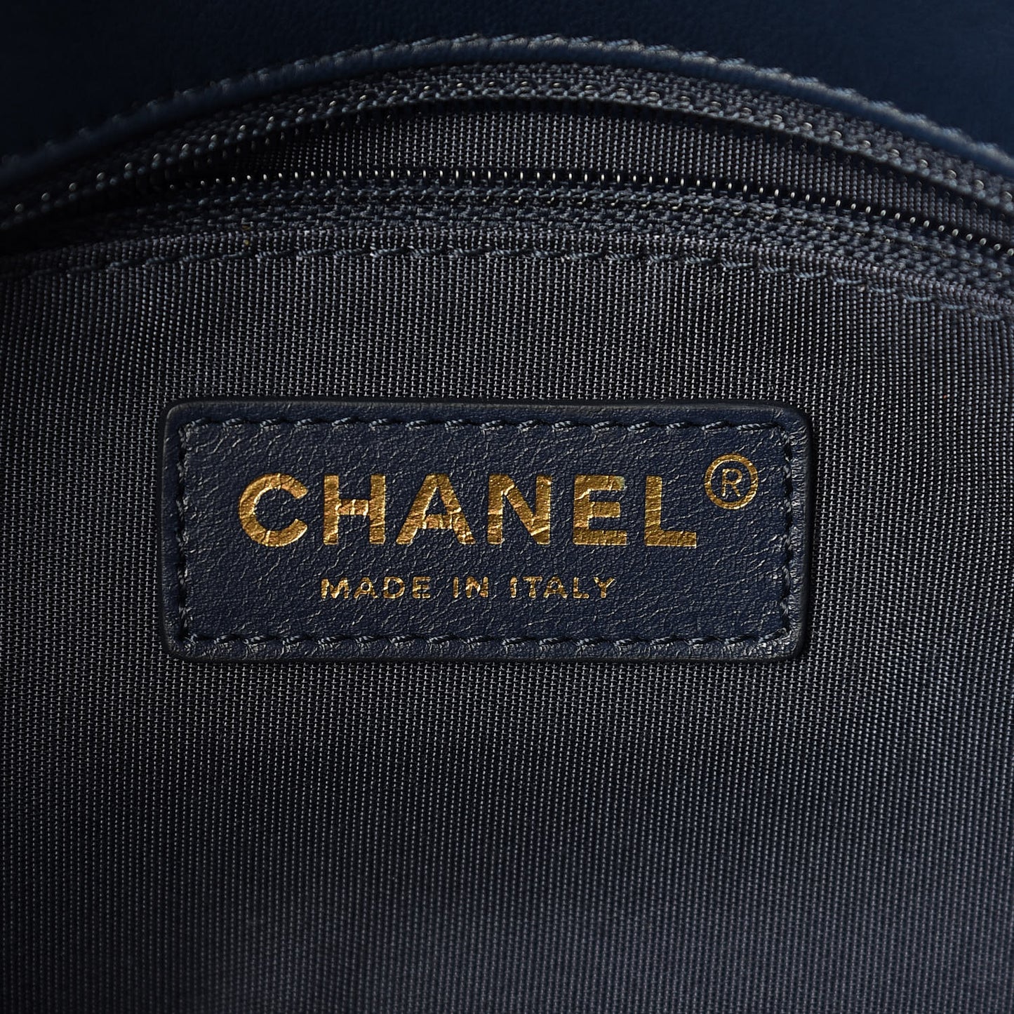 Lambskin Chevron Quilted Mini Chain Around Rectangular Flap Blue