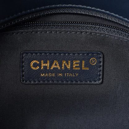 Chanel Lambskin Chevron Quilted Mini Chain Around Rectangular Flap Blue 6 of 10