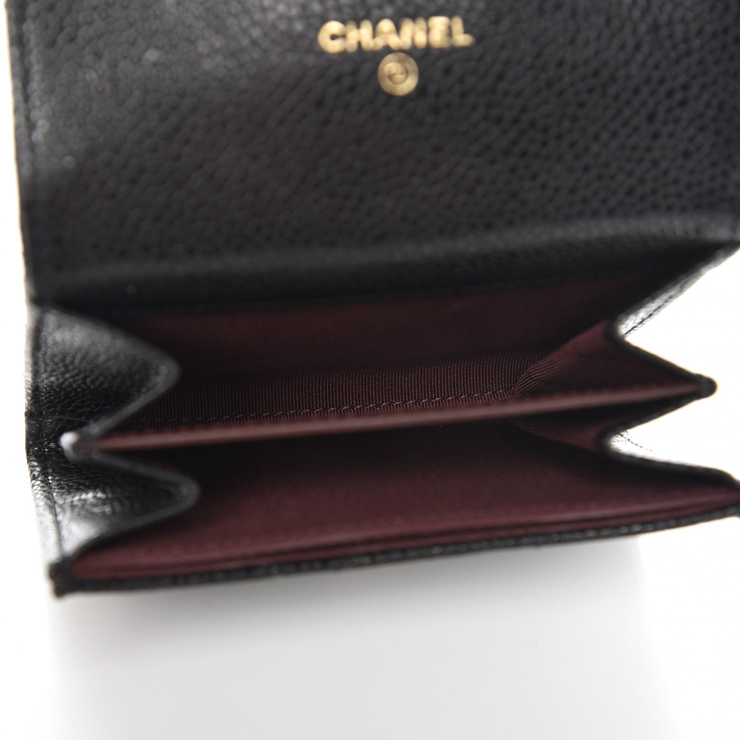 Caviar Quilted Card Holder Wallet Black