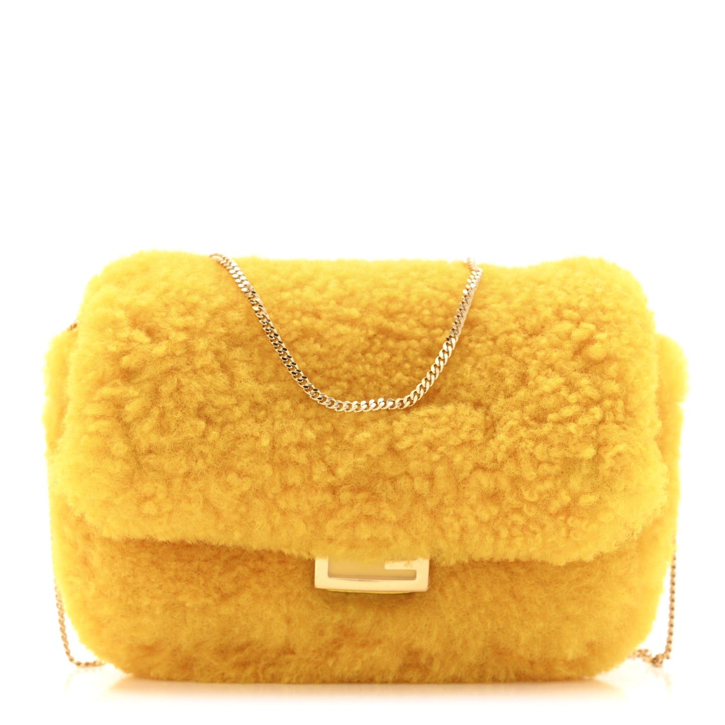 Shearling Vitello Grace Nano Baguette Charm Narciso