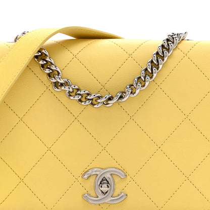 Chanel Calfskin Small Stitched Flap Yellow 8 of 10